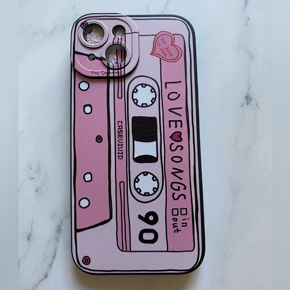 iPhone 15 Old School Cassette Tape Design Phone Case